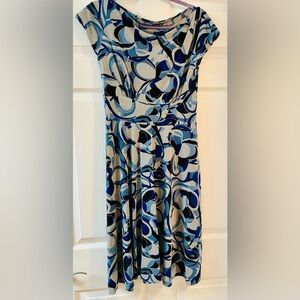 Karina Fit & Flare Blue Dress